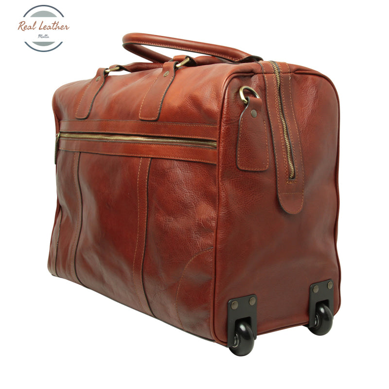 BUFFALO LEATHER DUFFLE BAG Mahogany Duffel bags