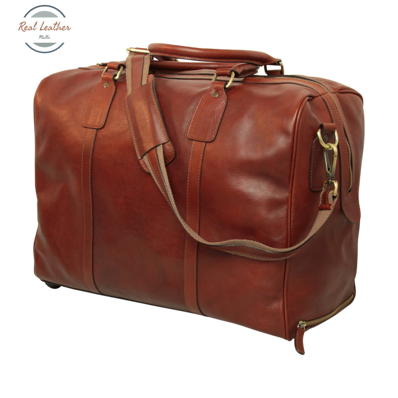 BUFFALO LEATHER DUFFLE BAG Mahogany Duffel bags