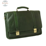 Calfskin Leather Briefcase Green Briefcases