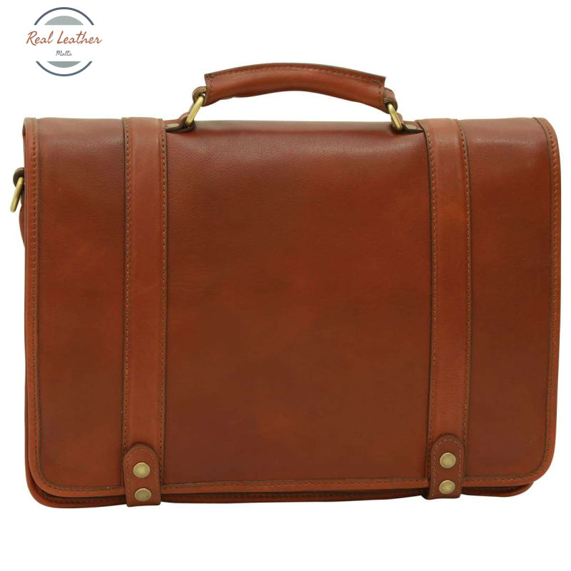 Calfskin Nappa leather briefcase Mahogany Briefcases