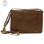 Calfskin Nappa Messenger Bag Dark Brown Messenger Bag