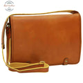 Calfskin Nappa Messenger Bag Gold Messenger Bag