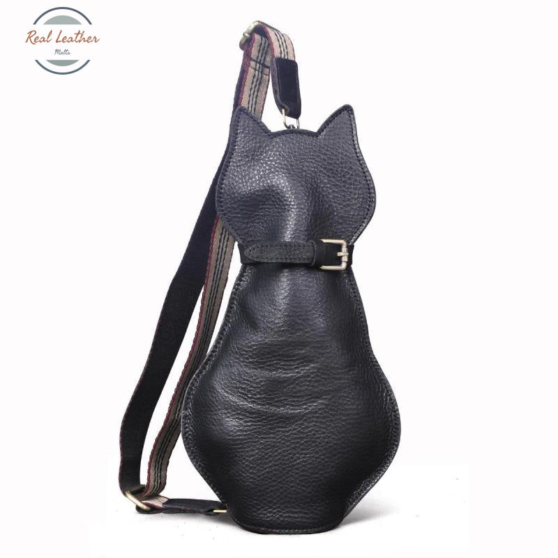 Cat-Shaped Cross Body Bag Black