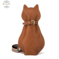 Cat-Shaped Cross Body Bag Brown