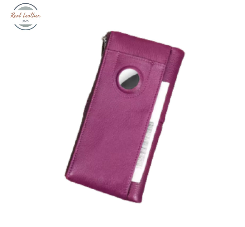 Cow Leather Women Wallet with AirTag Slot Wallet