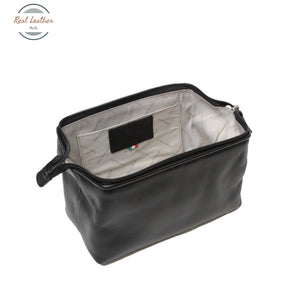 Cowhide beauty case Cosmetic bag