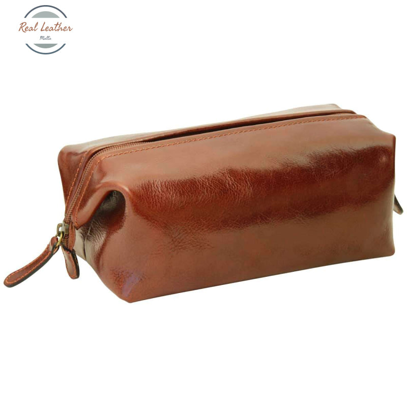 Cowhide beauty case Cosmetic bag