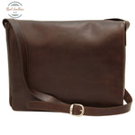 Cowhide leather messenger bag Dark Brown Messenger Bag