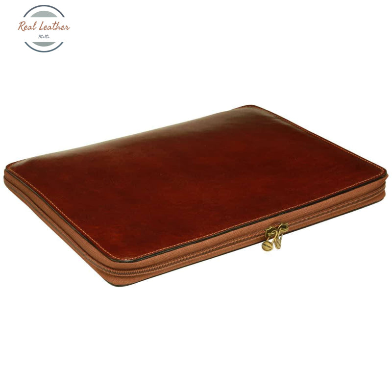 Cowhide leather portfolio Brown Leather Portfolio
