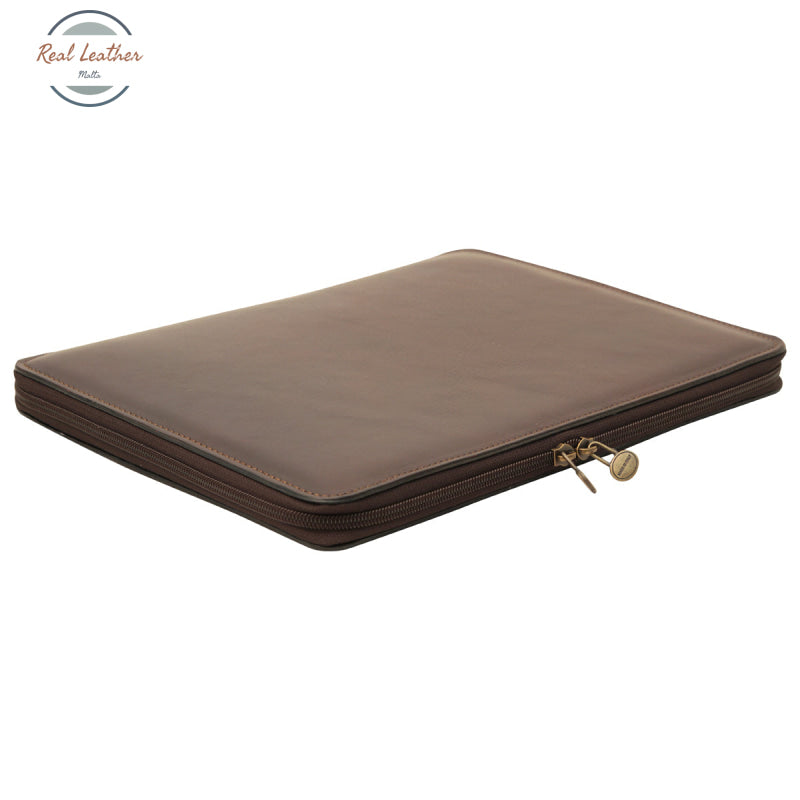 Cowhide leather portfolio Dark Brown Leather Portfolio