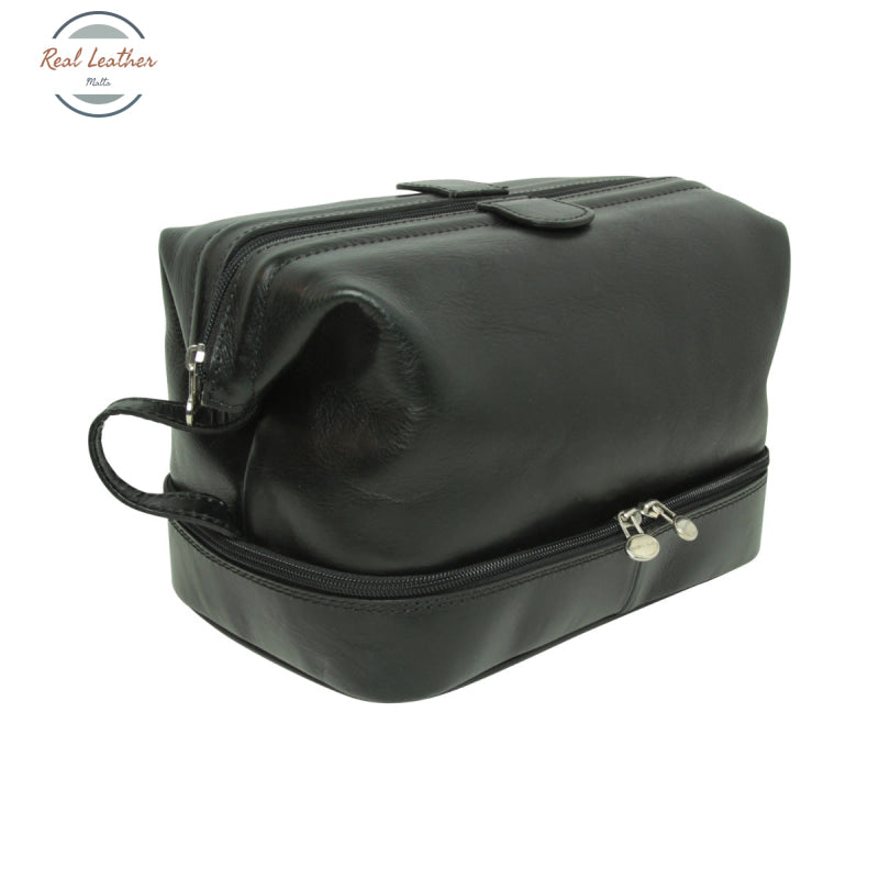 Cowhide leather travel kit Black Travel Kit