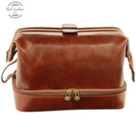 Cowhide leather travel kit Brown Travel Kit