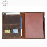 Crazy Horse Leather A5 File Organizer Coffee Notebooks & Notepads