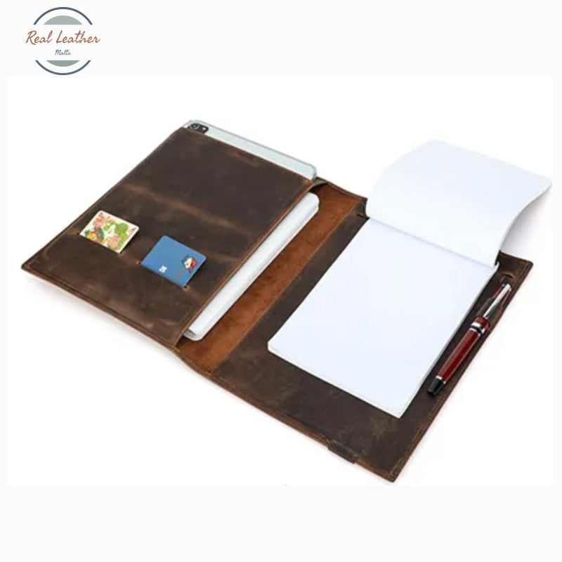 Crazy Horse Leather A5 File Organizer Notebooks & Notepads