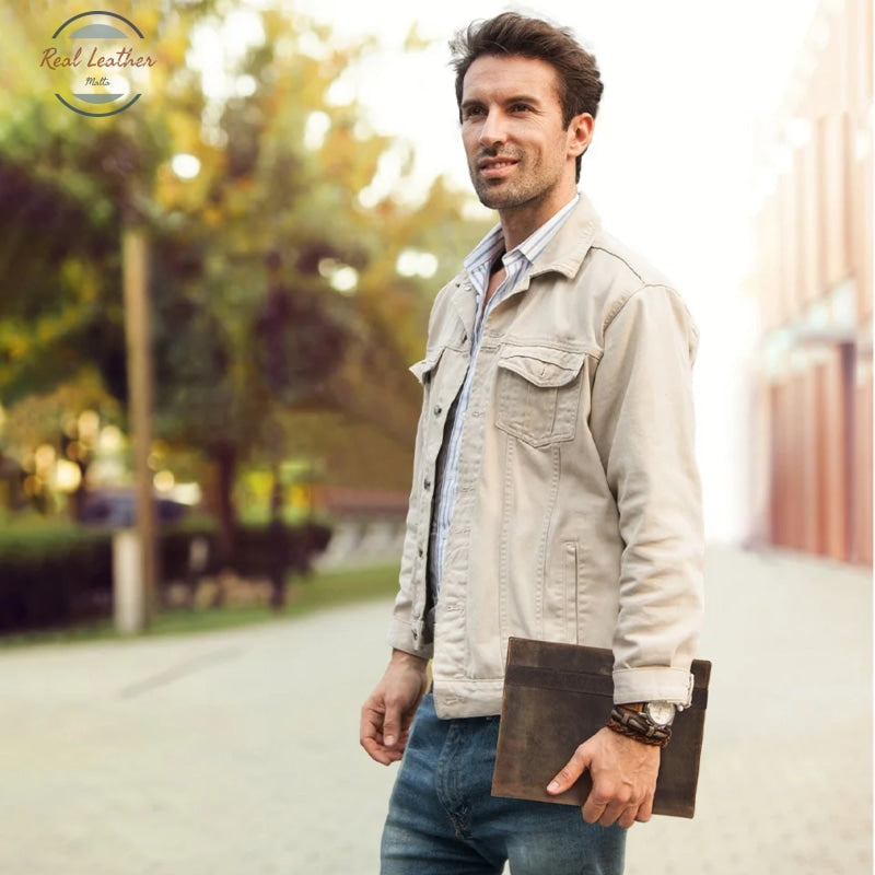 Crazy Horse Leather A5 File Organizer Notebooks & Notepads