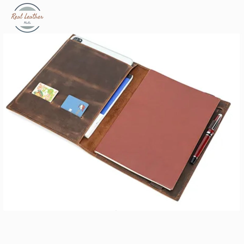 Crazy Horse Leather A5 File Organizer Notebooks & Notepads