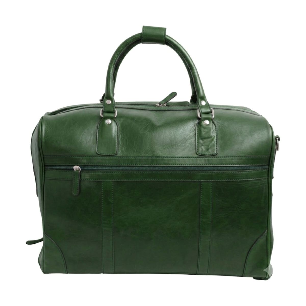 LUSSO Full-grain leather duffel bag with trolley