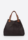 Aria Made in Italy Suede Leather Tote Bag – Black