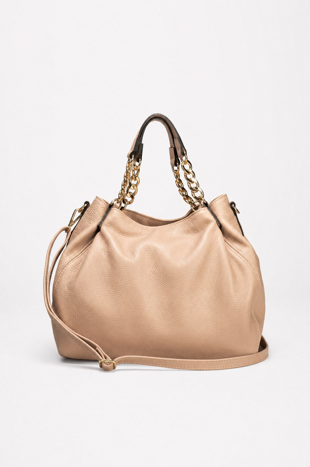 Eleonora Made in Italy Leather Shoulder Bag – Blush Pink