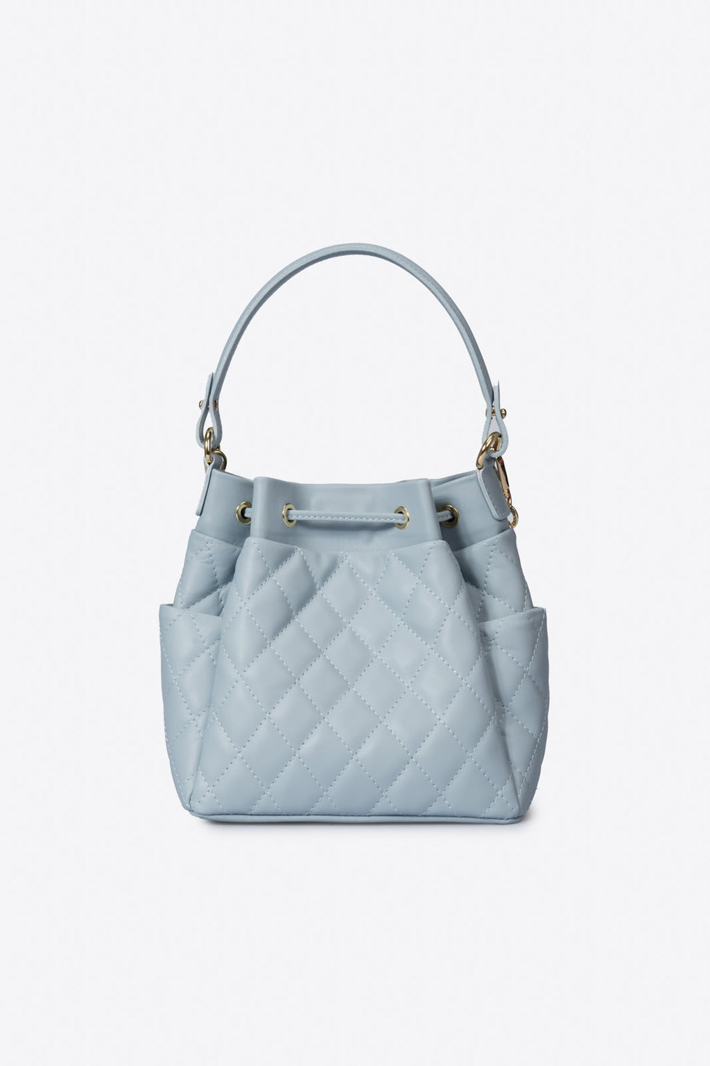 Veronica Made in Italy Full Grain Leather Top Handle Handbag – Celeste