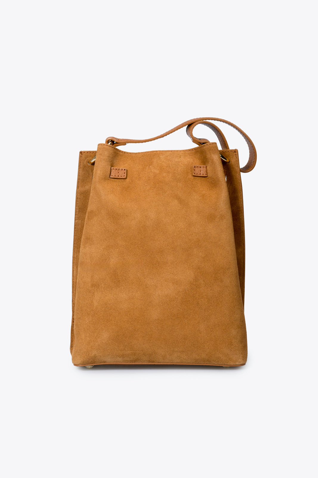 Rosalia Made in Italy Suede Leather Shoulder Bag – Cognac
