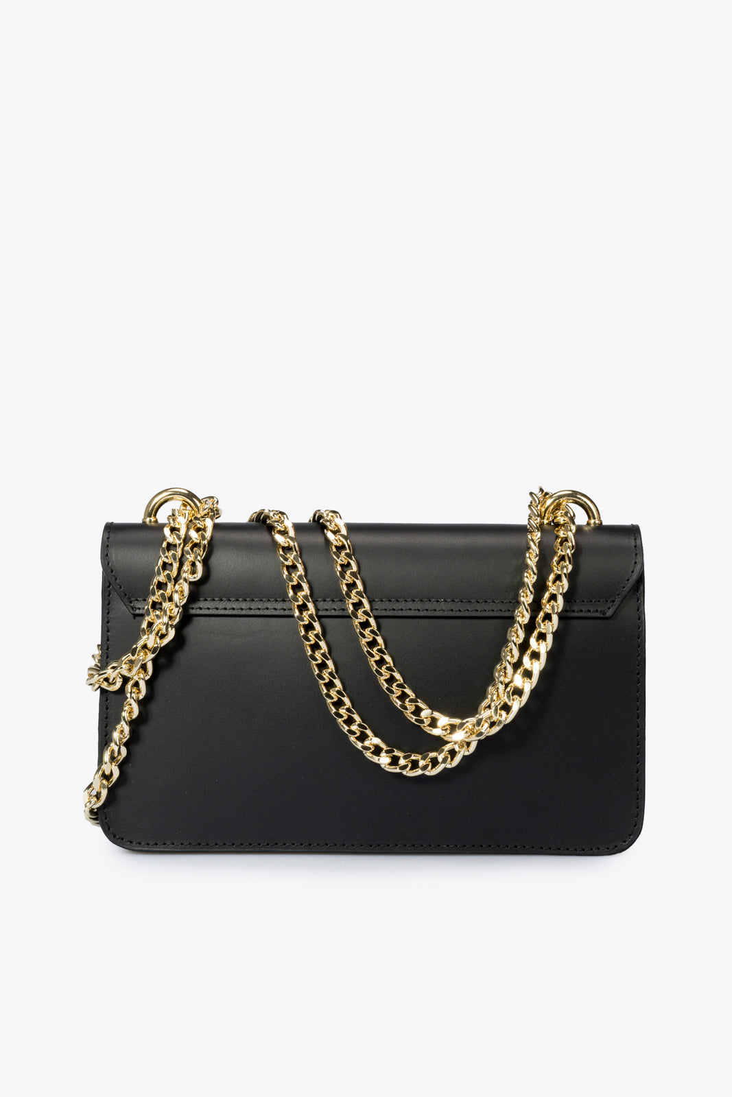 Chiara Made in Italy Leather Crossbody Bag – Black