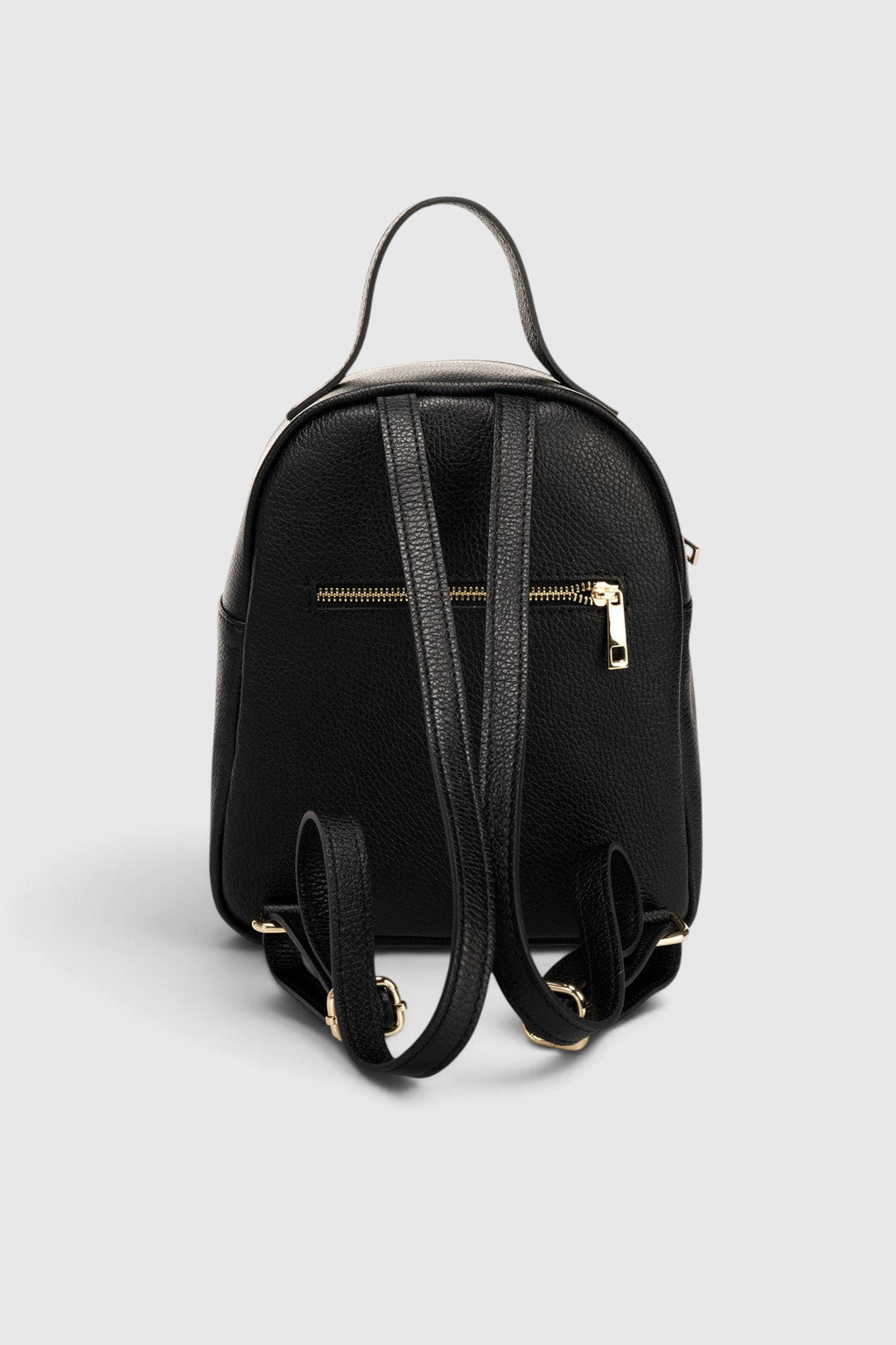 Rebecca Made in Italy Leather Backpack – Black