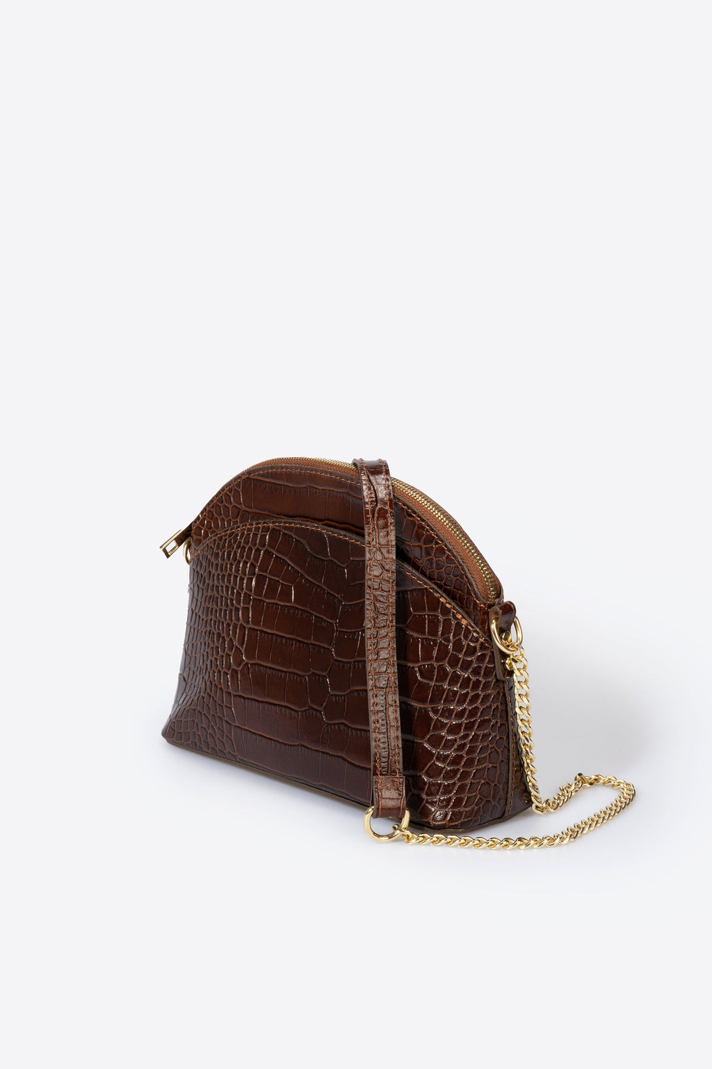 Adriana Made in Italy Leather Crossbody Bag – Brown