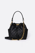Veronica Made in Italy Full Grain Leather Top Handle Handbag – Black