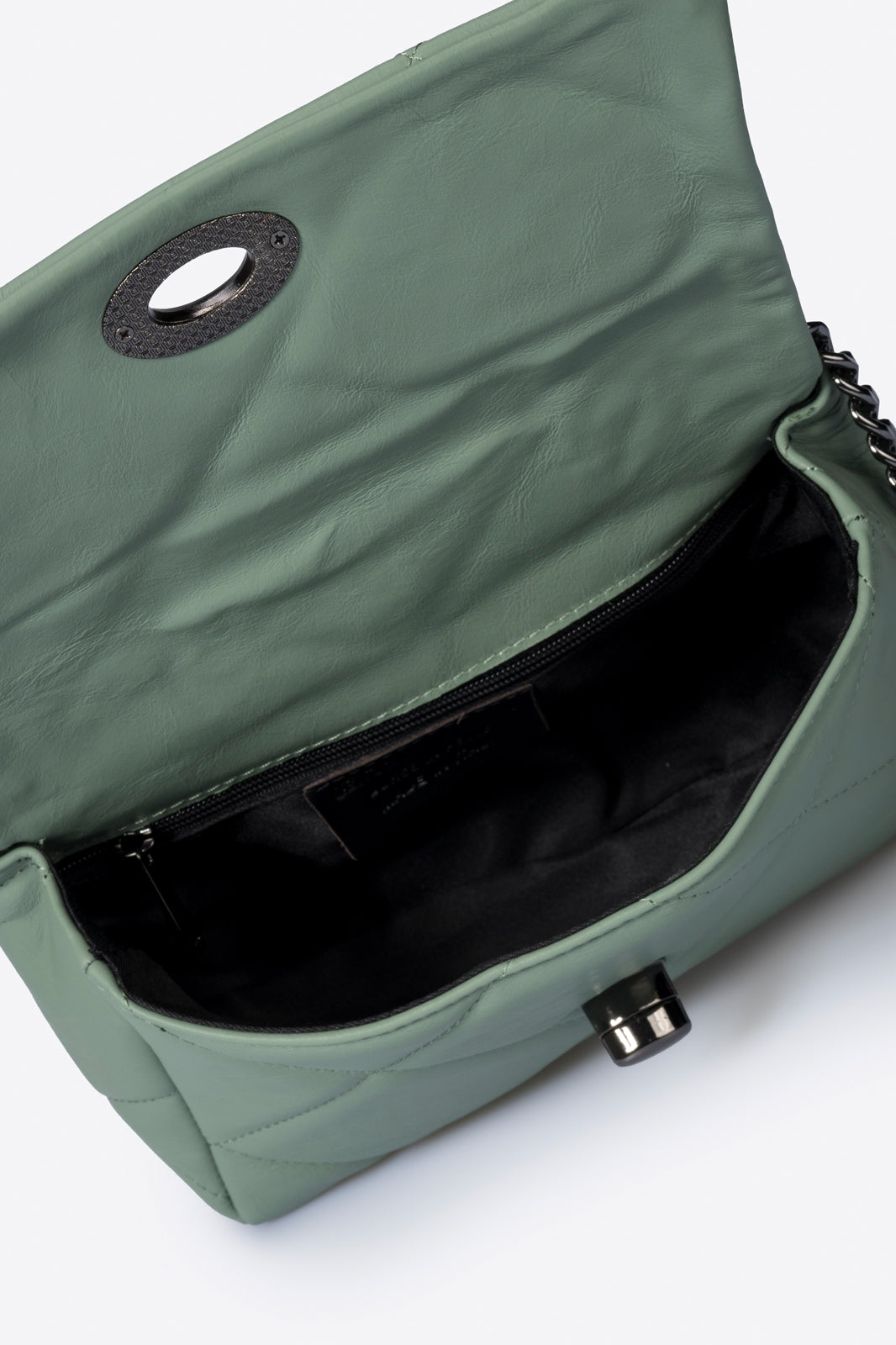 Silvia Made in Italy Full Grain Leather Shoulder Bag – Mint Green