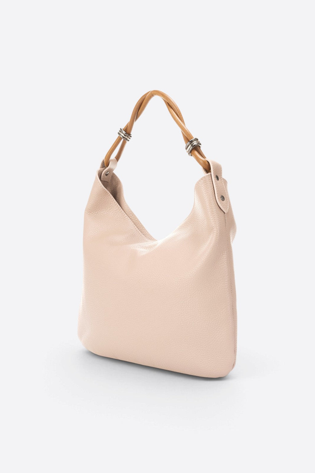 Paola Made in Italy Leather Shoulder Bag – Blush Pink