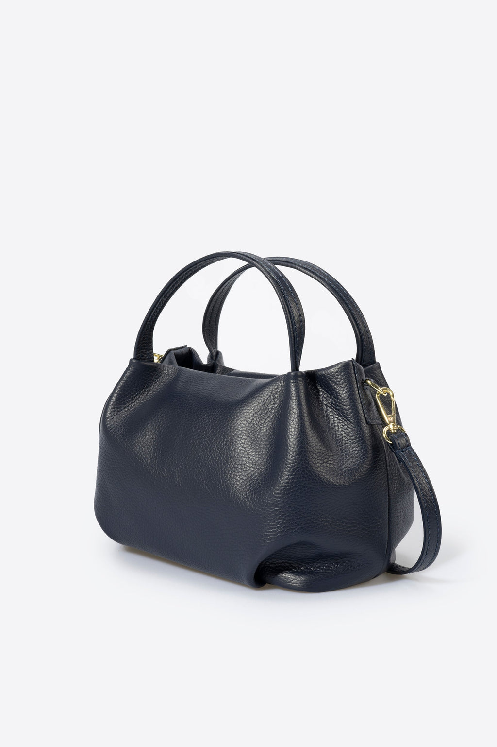 Mia Made in Italy Leather Top Handle Handbag – Blue