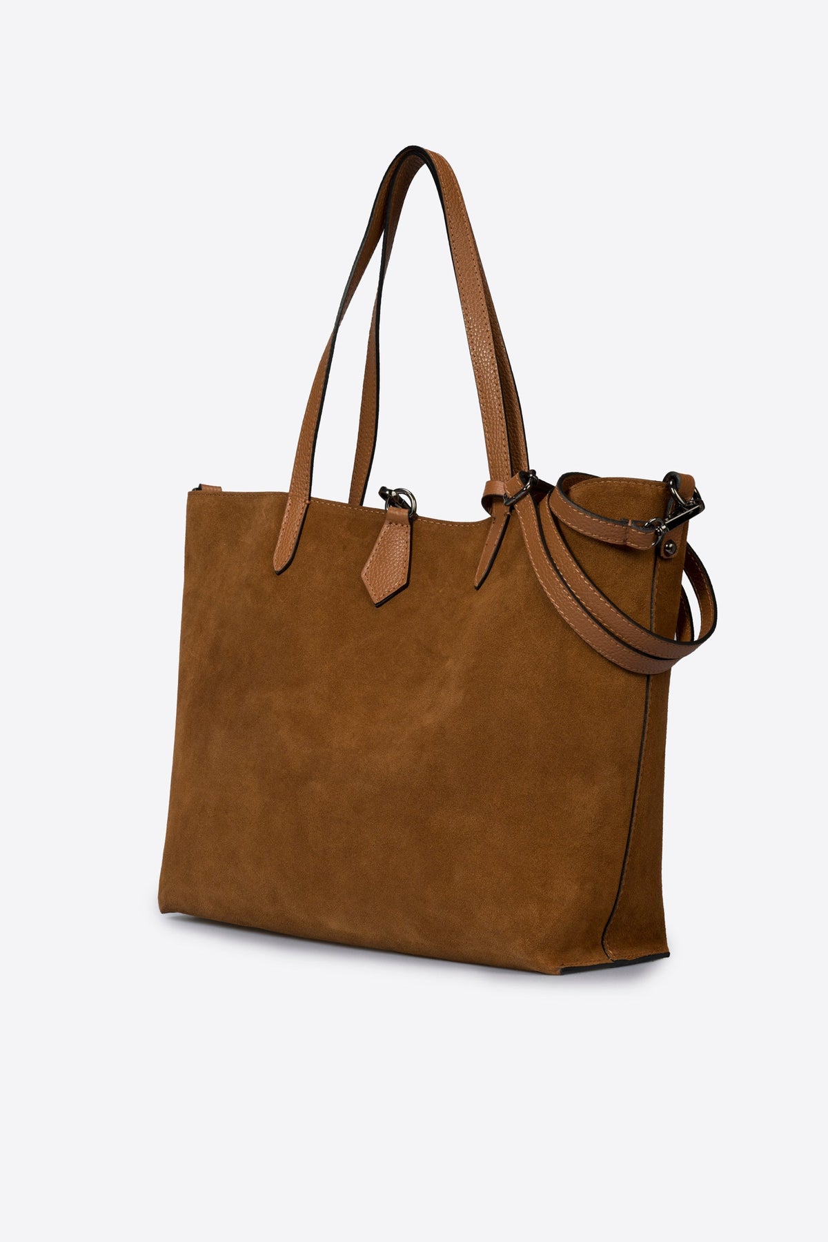 Raffaella Made in Italy Suede Leather Tote Bag – Cognac