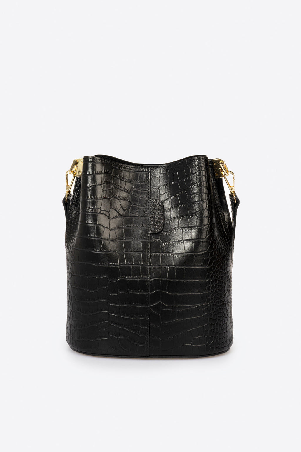 Bianca Made in Italy Leather Shoulder Bag – Black