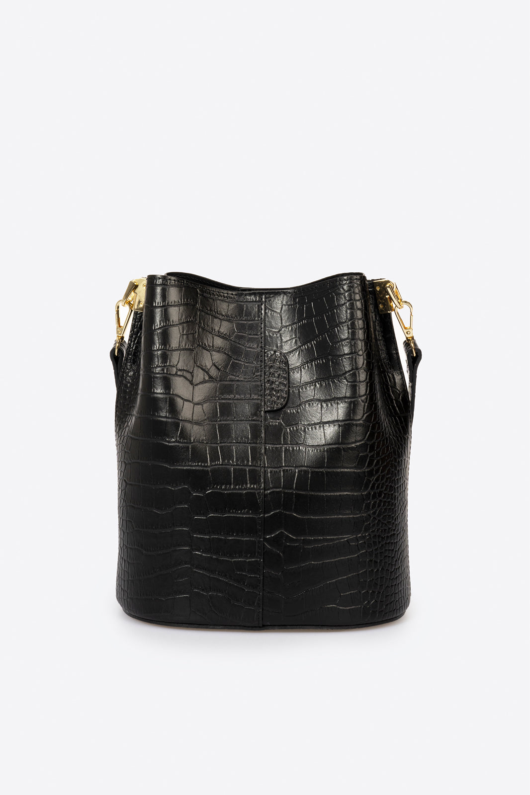Bianca Made in Italy Leather Shoulder Bag – Black