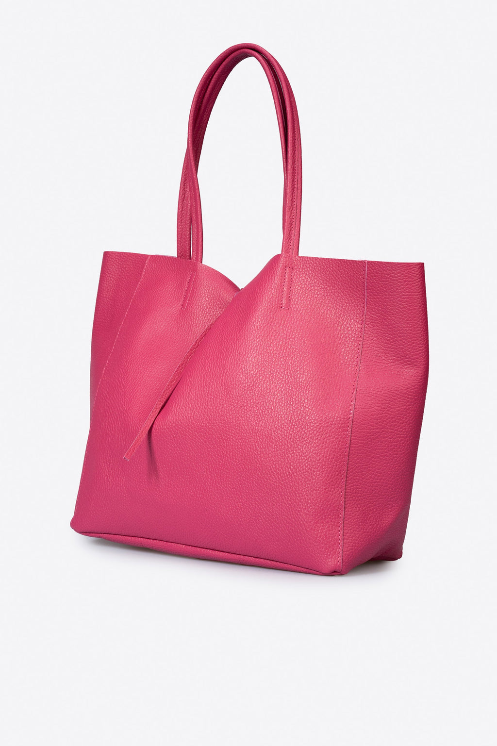 Francesca Made in Italy Leather Tote Bag – Fuchsia