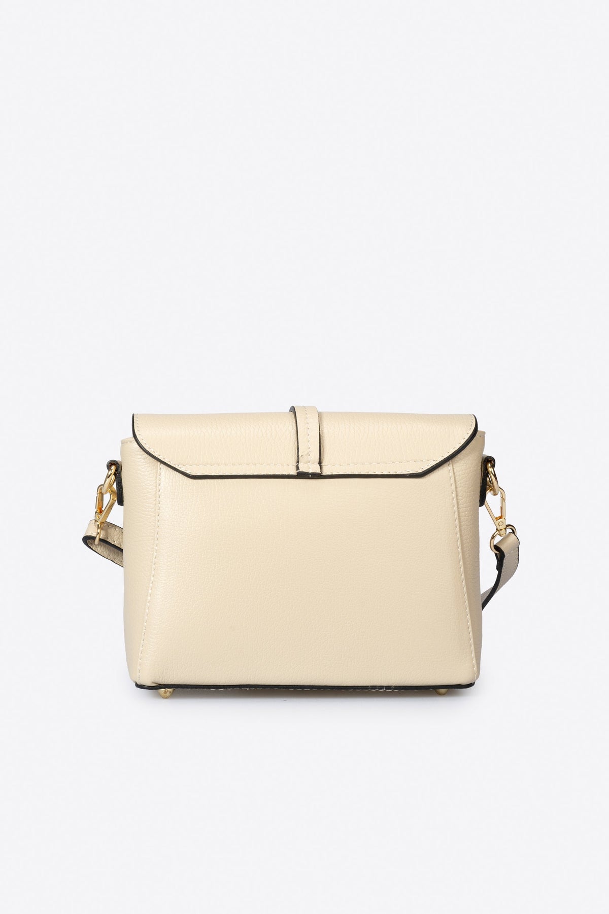 Beatrice Made in Italy Leather Crossbody Bag – Beige