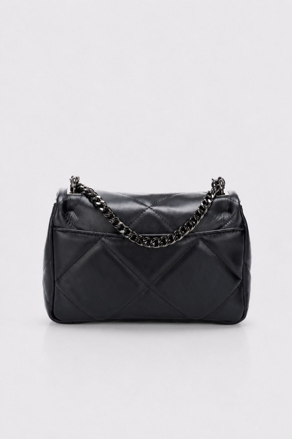 Silvia Made in Italy Full Grain Leather Shoulder Bag – Black