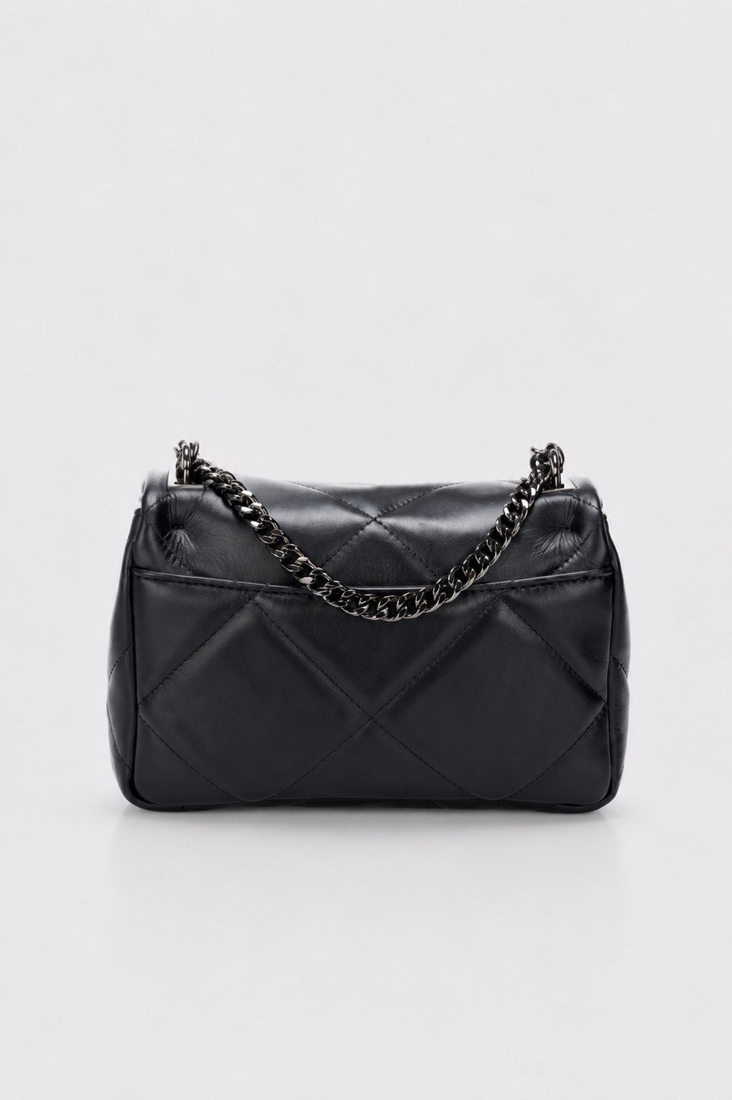 Silvia Made in Italy Full Grain Leather Shoulder Bag – Black