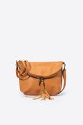Alessia Made in Italy Full Grain Leather Crossbody Bag – Tan