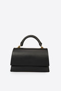Giulia Made in Italy Leather Top Handle Handbag – Black