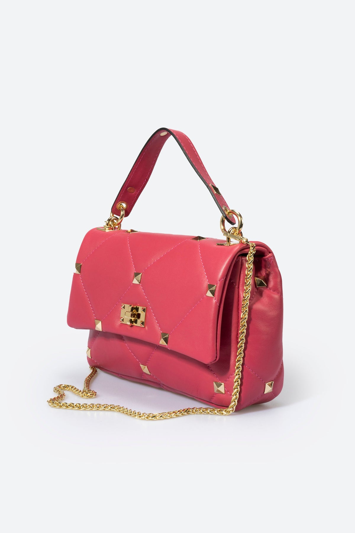 KYLIE leather top handle bag - Fuxia