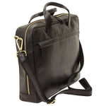 LUSSO Leather Briefcase with zip closure