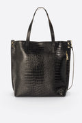 Valentina Made in Italy Leather Shoulder Bag – Black