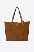 Raffaella Made in Italy Suede Leather Tote Bag – Cognac