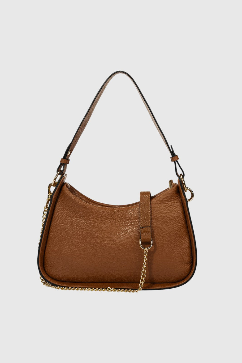 Emilia Made in Italy Leather Top Handle Handbag – Tan