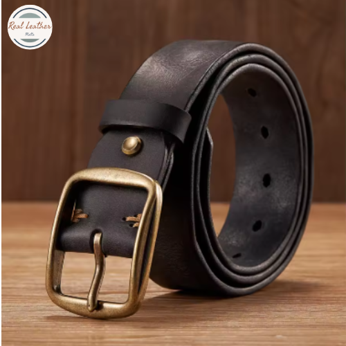 Genuine Leather Men’s Cowhide Belt Casual Waist Strap