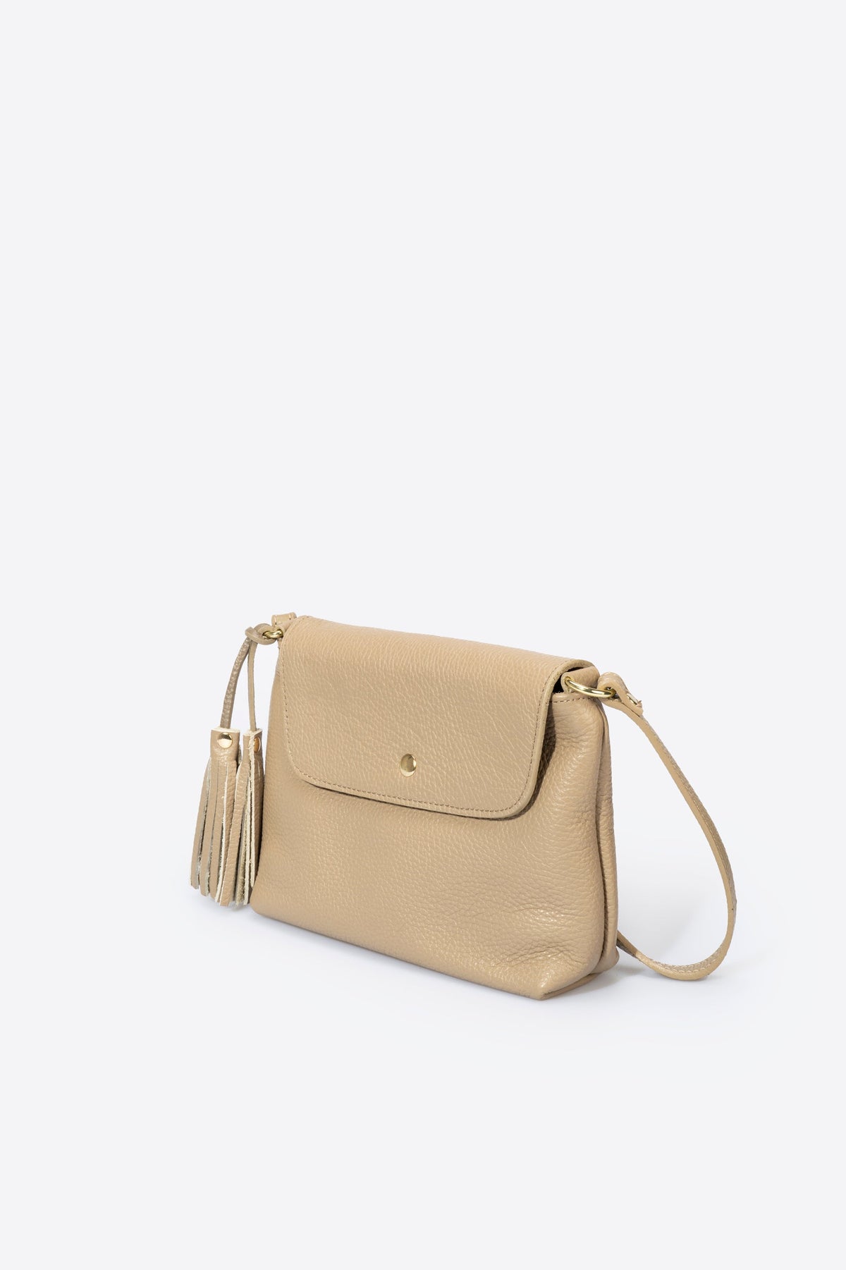 Stella Made in Italy Leather Crossbody Bag – Taupe
