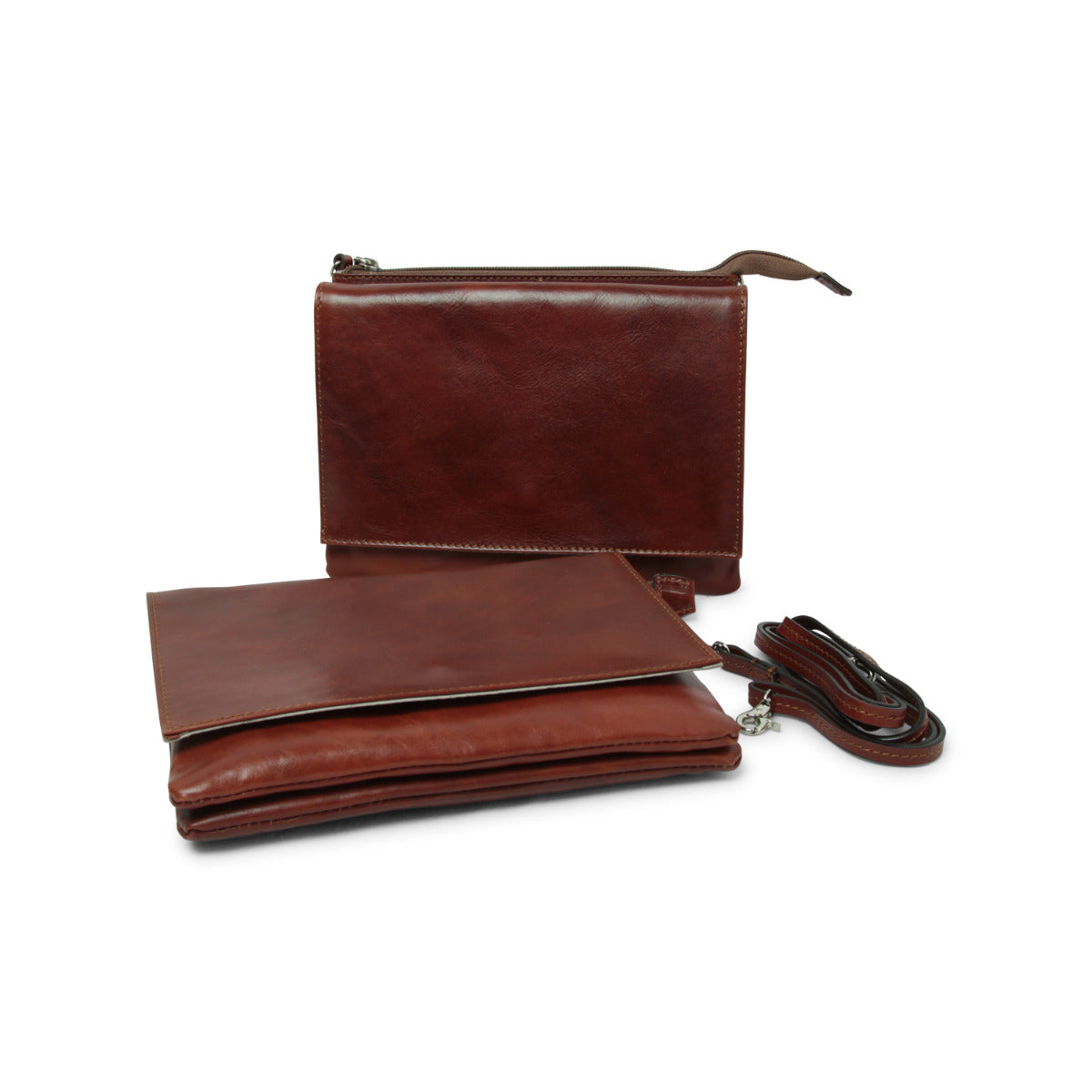 LUSSO Full grain leather shoulder bag