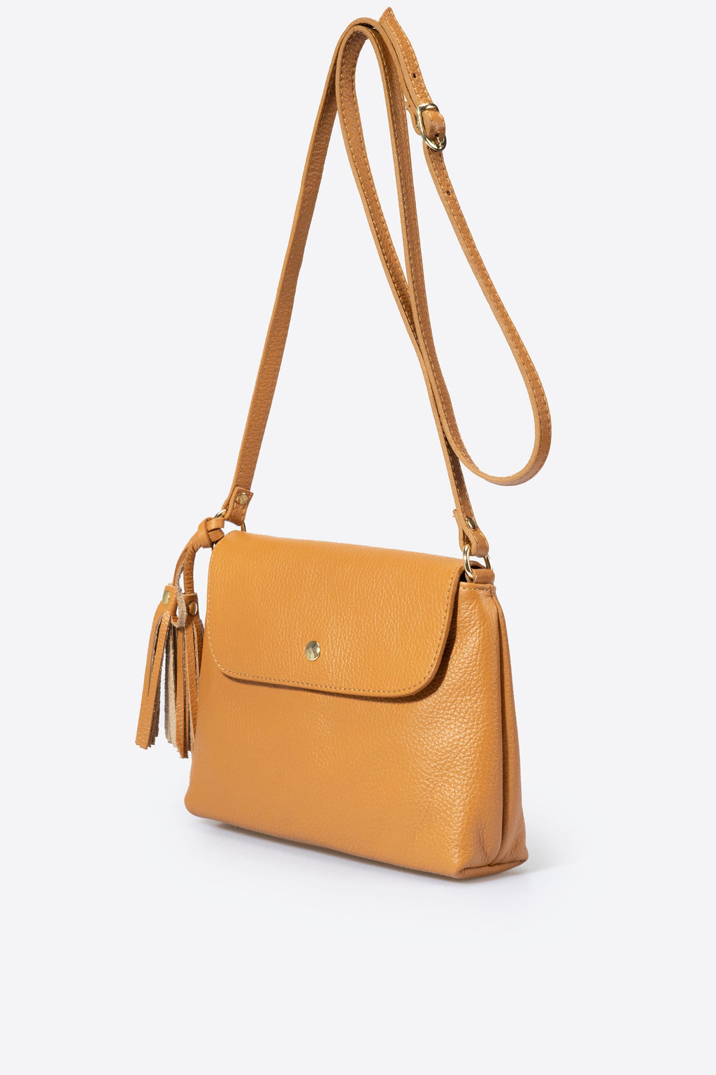 Stella Made in Italy Leather Crossbody Bag – Tan